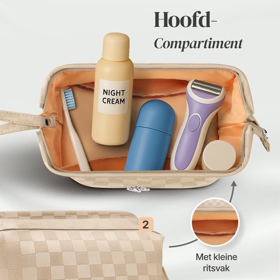 Skycases Travel Essentials - Trousse de toilette et de maquillage - Imperméable et compacte - Convient pour le voyage et l'usage quotidien - Unisexe - Or