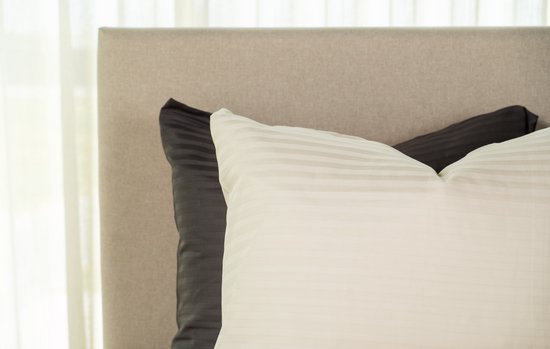 Kayori Elin Housse de couette Satin de coton - 140x200-220 cm +1 taie d'oreiller - Single - Sand