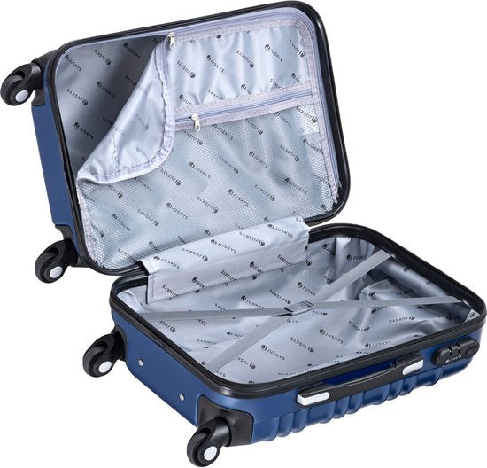 Set valise à roulettes Rome - Juskys - 4 pièces - Bleu
