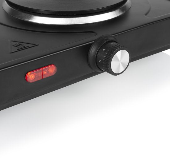 Tristar Table de cuisson électrique 2500W - KP-6152 - 2 zones de cuisson - En pose libre - Noir