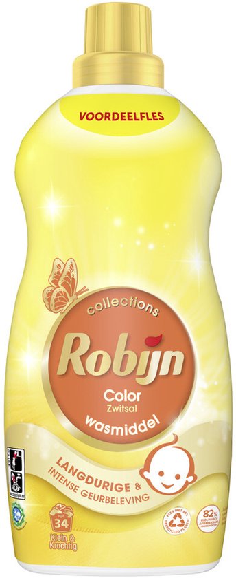 Robijn Klein & Krachtig Détergent liquide Zwitsal Color - 34 lavages - 1,19 litre