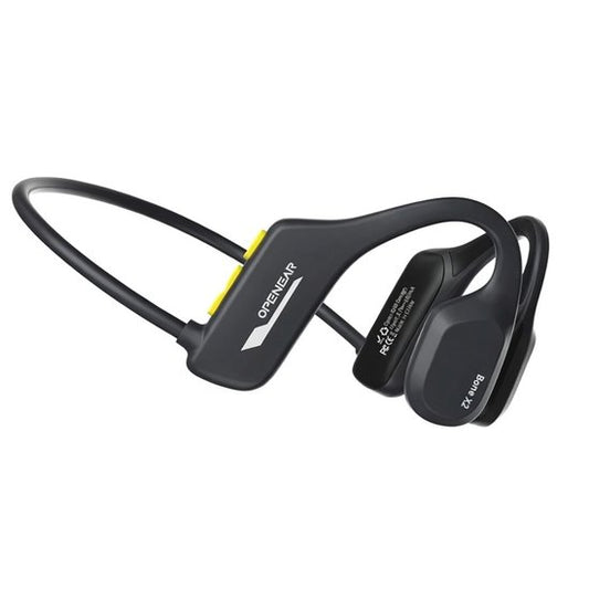OPENAIR Bone x2 - Casque de natation étanche avec lecteur MP3 32GB et Bluetooth 5.2 - Casque de sport à conduction osseuse - étanche IPX8 - Casque de natation sans fil pour la natation, la course à pied et le fitness