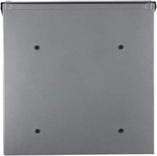 Boîte aux lettres Monaco - Perel - montage mural, avec plaque signalétique, 2 clés incluses, dimensions (H x L x P) 36,8 x 36,5 x 10 cm, gris argenté