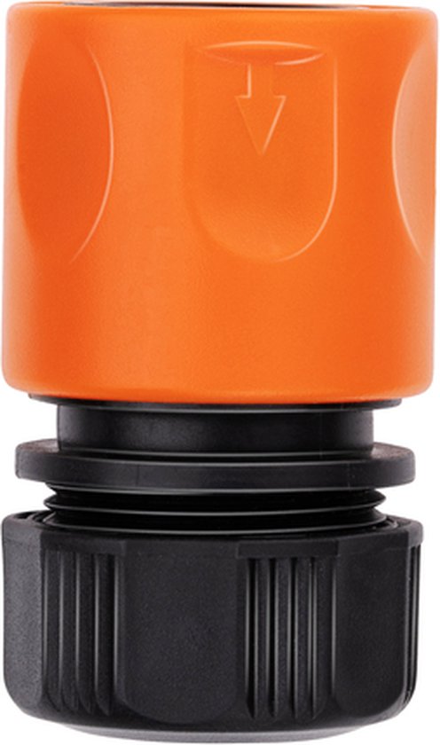 BLACK+DECKER Raccord rapide pour tuyau d'arrosage - 1/2'' - plastique - noir/orange - ⌀13 mm - Plastique - Noir/Orange
