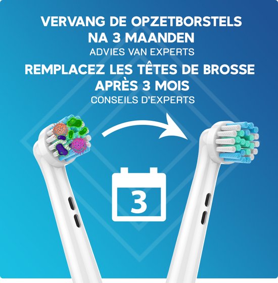 Cosity - 24x têtes de brossage compatibles Oral-B et Braun - Emballage boîte aux lettres - Blanc