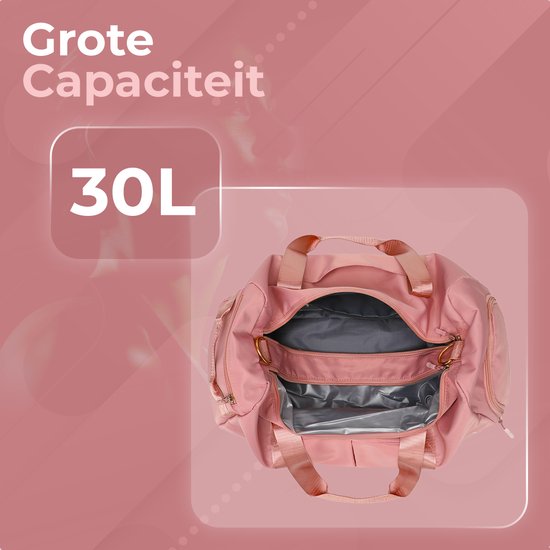 Aramae® - Sac de sport pour dames - Sac de sport pour dames - Petit sac de sport - Sac de week-end - Sac de voyage - Rose