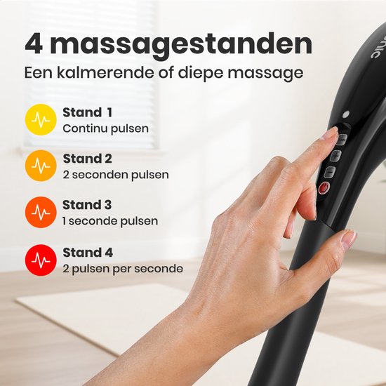 Appareil de massage Auronic - cou et dos - sans fil - 5 accessoires - noir/gris