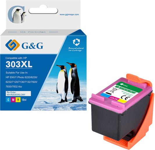 G&G 303 XL Cartouche d'encre pour HP 303 303XL - couleur - haute capacité