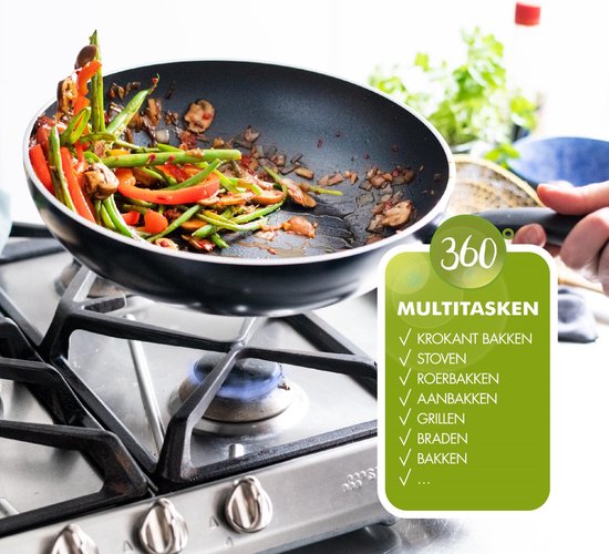 GreenPan Andorra wok pan 28 cm - 3.6l - sans PFAS