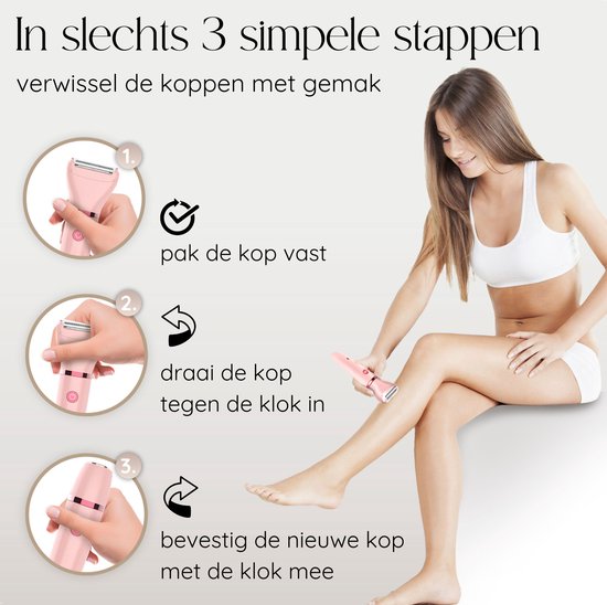 Sansbeauté® 3-in-1 Ladyshave - Visage, aisselles et jambes - électrique - rechargeable par USB