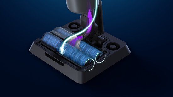 Philips - Aspirateur sans fil - AquaTrio Cordless 7000 Series XW7110/01 - Fonction séchage et balayage - Gris