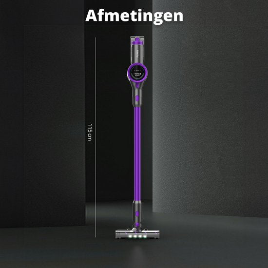 FlinQ Aspirateur V8 - Aspirateur balai avec fonction serpillière - Aspirateur balai sans fil - Aspirateur sans sac - Avec batterie durable - Sans fil et utilisable comme dépoussiéreur