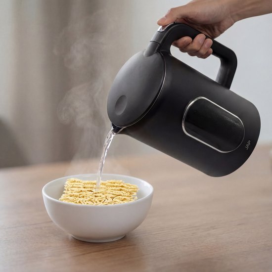 JAP Appliances Aquanova - Bouilloire (1,7 litre) avec contrôle de la température - Fonction maintien au chaud - 40°C pour les aliments pour bébés - Noir
