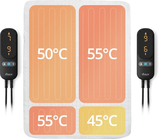 Couverture électrique Duux Snooze Fleece - 6 réglages - 155x200 cm