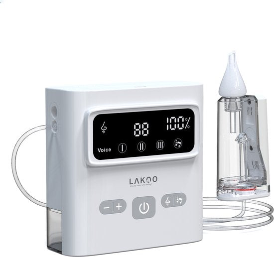 LAKOO Pro N2 Nasal Vacuum Cleaner - Nettoyeur nasal pour nouveau-nés - 9 niveaux d'aspiration - plus musique et lumière
