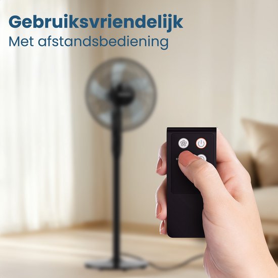 Auronic Tripod Fan - Ventilateur sur pied - Air Cooler - Ventilateur de sol et de table - 3-en-1 - 12 vitesses - Ventilateur silencieux - Ventilateur - Avec télécommande - Noir