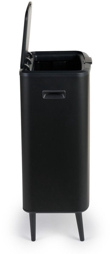 Umuzi Poubelle de nettoyage - 60L - Soft Close - 54x 33x80 - Noir mat