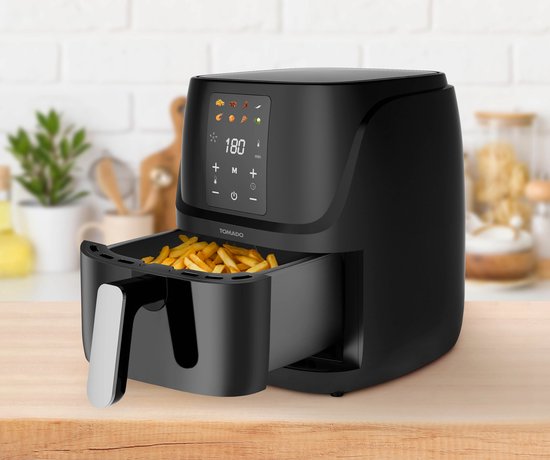 Tomado TAF3010B - Friteuse - Friteuse à air chaud - Capacité 3 litres - Affichage digital - Frites 300g