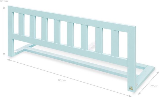 Pinolino Bedrail Classic - Barrière de lit de sécurité - Hauteur du matelas 15 cm - Mint