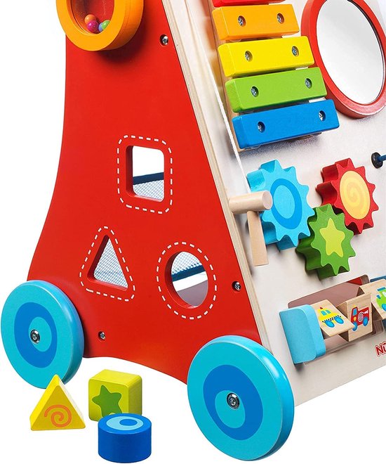 Nûby - Marcheur interactif en bois - Jouet éducatif pour bébé - 10m+.