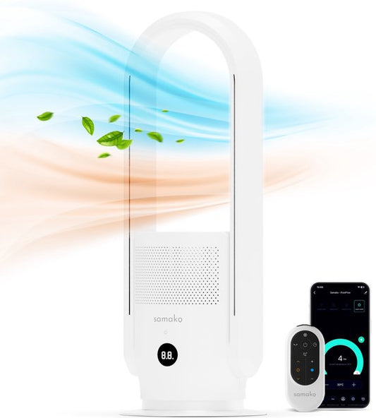 Purificateur d'air, ventilateur et chauffage 3-en-1 - 2000W - Filtre Hepa 13 - Télécommande et application incluses - Chauffage - Purificateur d'air - Samako