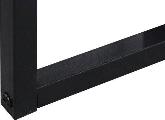 Ensemble de 3 tables d'appoint industrielles brun-noir : élégant et peu encombrant
