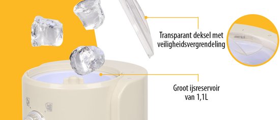 Tristar KD-7310 - Broyeur à glace Slushy maker - 30W - 1.1 Liter - Blanc crème