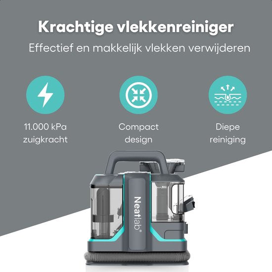 Neatlab Nettoyeur de tapis - Nettoyeur de taches - Machine à nettoyer les canapés - Nettoyeur de sièges - Nettoyeur de meubles - Nettoyeur de textiles - 11 000kPa