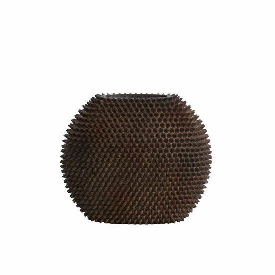 Light & Living Vase Caldras - Marron - Ø43cm - Plastique synthétique - Moderne - Vase à fleurs - Décoration intérieure - Vase décoratif pour le salon ou la chambre à coucher