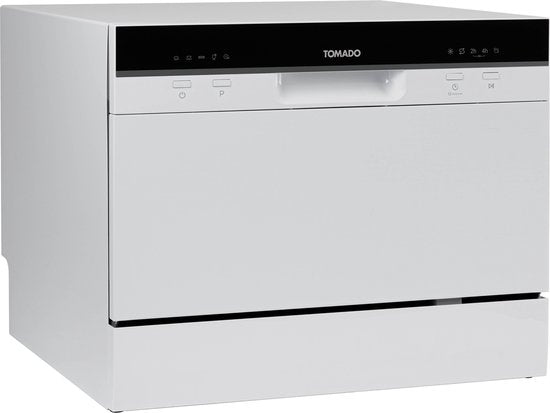 Tomado TDW5501W - Mini lave-vaisselle - Petit lave-vaisselle - Pose libre - 6 couverts - 5 programmes - Classe énergétique D - Blanc