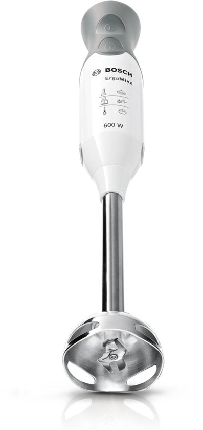 Bosch MSM66110 ErgoMixx - Mixeur plongeant - 600W - Avec gobelet doseur - Blanc/Gris