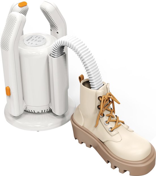 KRAFT Shoe Dryer Pro XL - Séchage de 2 paires de chaussures - Stérilisation UV - Désodorisant au sel de rose - Rafraîchisseur de chaussures - 2 tuyaux pour chaussures longues - Séchoir à chaussures bottes