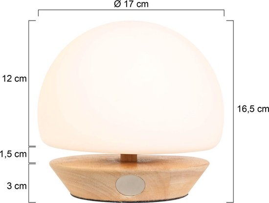 Steinhauer lampe à poser Ancilla - naturel - verre - 17 cm - raccord G9 - 7932BE