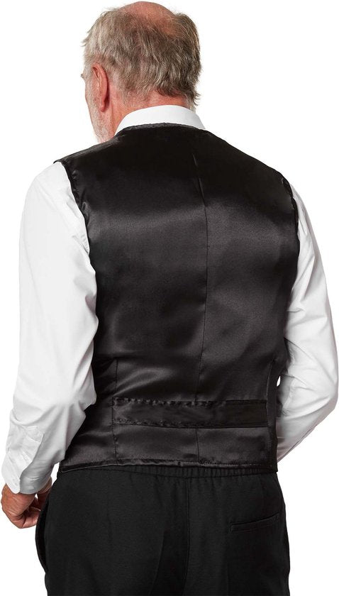 Dressforfun Gilet à paillettes homme noir XXL - costume de déguisement halloween partywear carnaval partywear - 303975