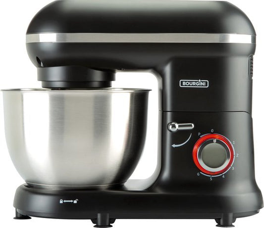 Bourgini Classic Kitchen Chef Robot de cuisine - 4.5L Bol de mixage - Mixeur de cuisine - Robot de cuisine - 1300W- Noir