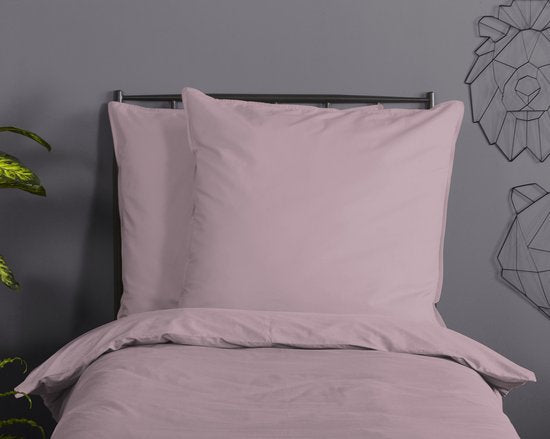 Good Morning Enveloppe de couette "uni pattern" - Rose - (135x200 cm) - Coton