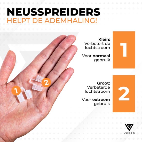 Vesto® Snore Set - 2x Anti Snore Brace - 20x Nose Plaster - 8x Nose Spreader - 4x Magnetic Nose Clip - Complete Set - Anti Snore Brace Pro - Anti Snore remedies