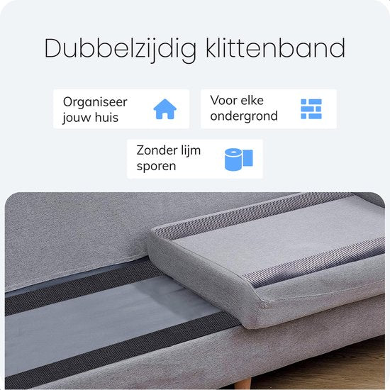Velcro auto-adhésif Luft - 180x5cm - Bande - à coudre - Velcro - Bande Velcro