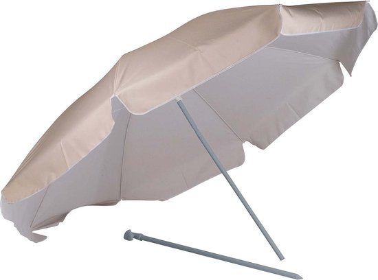 Bo-Camp - Parasol - Avec bras articulé - Ø 165 cm - Sable