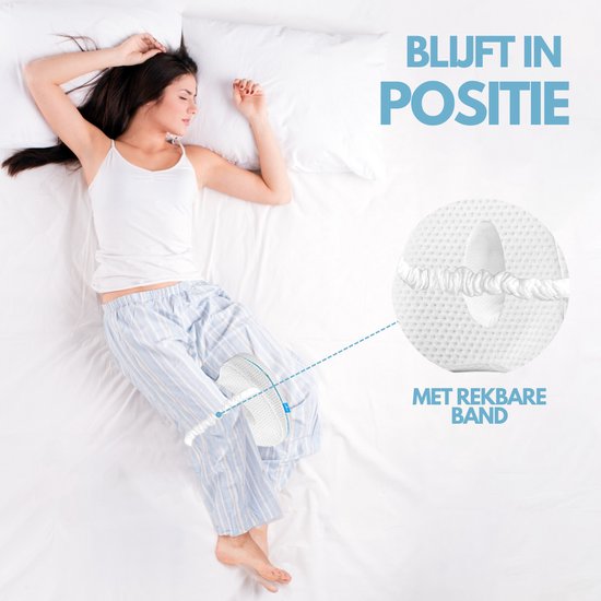 Softsie Coussin de genou pour le lit - Coussin de jambe - Coussin de genou orthopédique - Oreiller de sommeil latéral