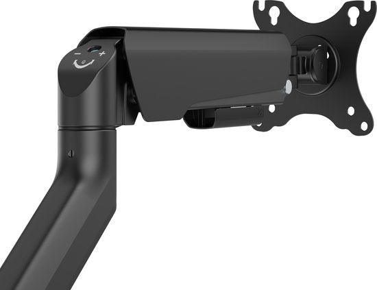 VDD Double Monitor Arm - Support de moniteur - Réglable en hauteur - Pour 2 écrans - Design ergonomique - Noir