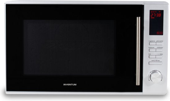 Inventum MN305C - Micro-ondes combiné en pose libre - Four à air chaud - Gril - 30 litres - 900 watts - 10 programmes de cuisson - inox/noir