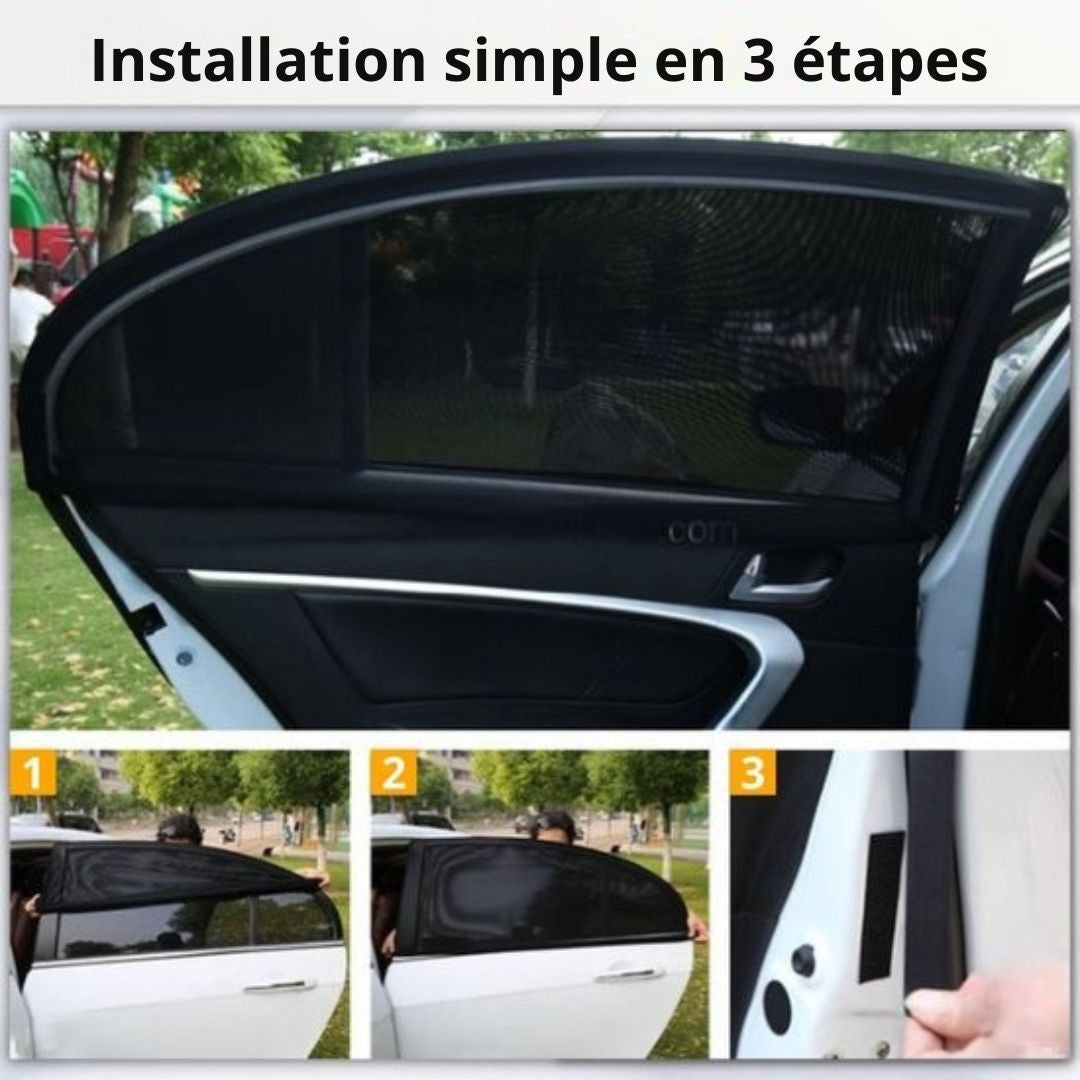 Pare-soleil pour fenêtre latérale voiture bébé -Urban State - Universel - Protection UV - Taille M - Noir