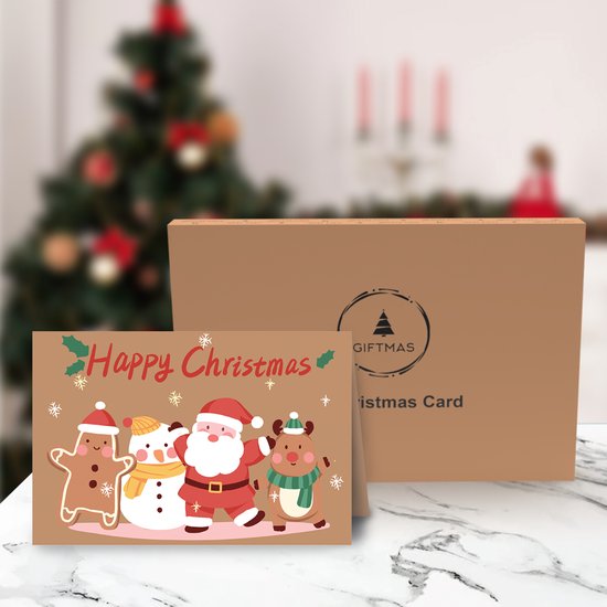 Giftmas Cartes de Noël - Cartes de vœux - 36 pièces - Avec enveloppes et autocollants - 10x15cm