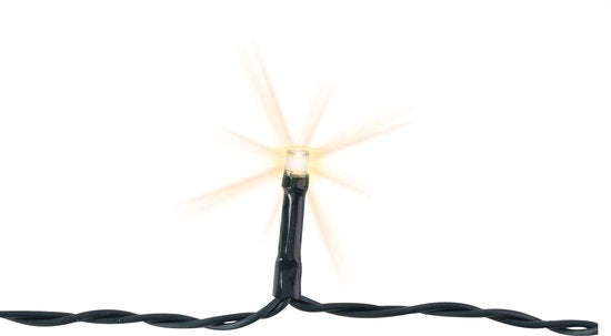 Guirlandes de Noël Grundig - 24 LED - 8 niveaux - avec minuterie - 223 cm - Blanc chaud