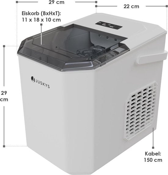 Juskys Machine à glaçons IceOracle - Blanc - Accessoires inclus