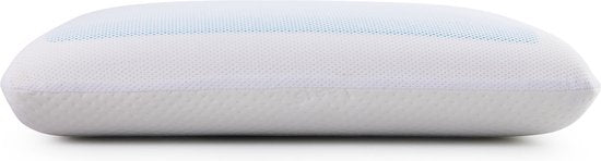 Oreiller réfrigérant SleepMed - 58x38x12 cm - 100% polyester - Blanc