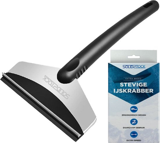 SolidStock Grattoir à glace voiture - Extra large - Grattoir à vitre - Design ergonomique