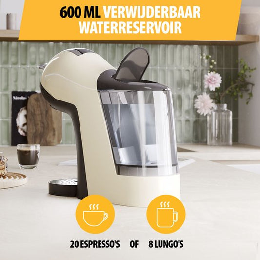 Tristar CM-2301 - Machine à café 1400W - Machine à café 3 en 1 - Réservoir d'eau amovible - Crème
