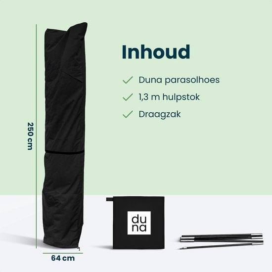 Housse de parasol pour parasol flottant et parasol sur pied - Jusqu'à 400cm - Housse de protection imperméable - Oxford 420D - Aide au montage incluse